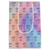 Pasteelregenboog 15th Birthday Medium Gift Bag Cadeauzakje (Achterkant)