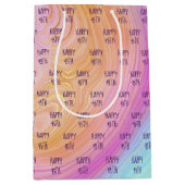 Pasteelregenboog 95th Birthday Medium Gift Bag Cadeauzakje (Voorkant)