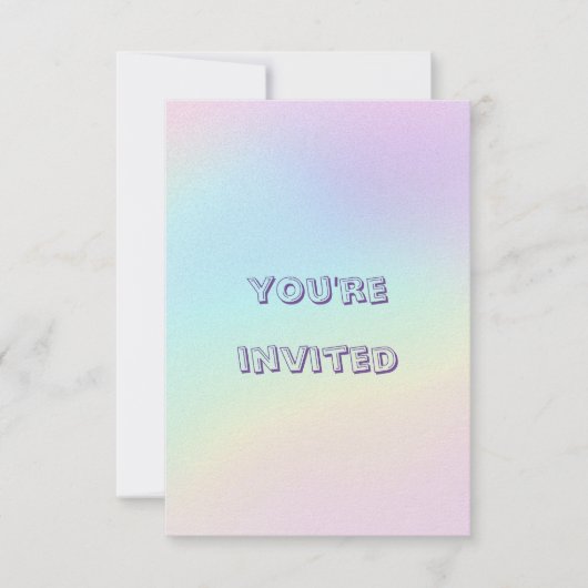 Pasteelregenboog, esthethetische geboortecPartij Kaart (Voorkant)