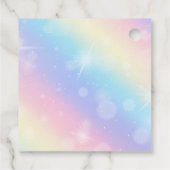  pasteelregenboog met jonge meisjes bedankjes labels (Achterkant)