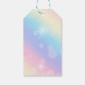 pasteelregenboog met jonge meisjes cadeaulabel (Achterkant)