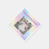 pasteelregenboog met jonge meisjes servet (Hoek)