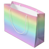  pasteelregenbooggradiënt groot cadeauzakje (Achterkant Gekanteld)
