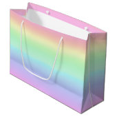  pasteelregenbooggradiënt groot cadeauzakje (Voorkant Gekanteld)