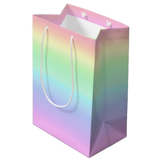 pasteelregenbooggradiënt medium cadeauzakje (Achterkant Gekanteld)