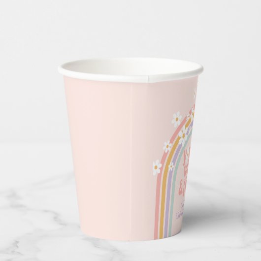 Pasteelregenboogjong Wild, drie derde verjaardag Papieren Bekers (Rechts)