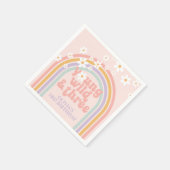 Pasteelregenboogjong Wild, drie derde verjaardag Servet (Hoek)