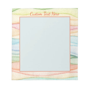 pasteelregenboogkleuren op maat notitieblok