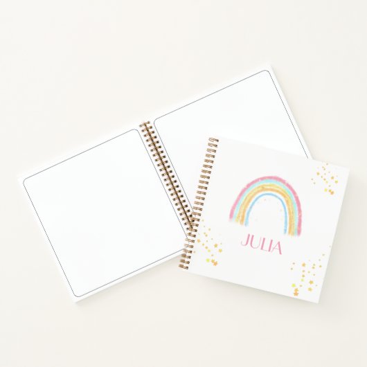 Pasteelregenboogmousserend Notitieboek (Binnen)