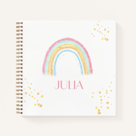 Pasteelregenboogmousserend Notitieboek (Voorkant)