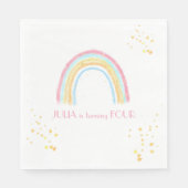 Pasteelregenboogmousserende dag servet (Voorkant)