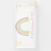 Pasteelregenboogmousserende dag spandoek (Verticaal)