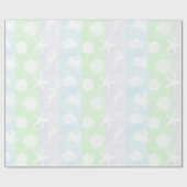 Pasteelstrand Gedekte witte Zee creaties Cadeaupapier (Vlak)