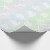 Pasteelstrand Gedekte witte Zee creaties Cadeaupapier (Hoek)