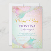 pasteelzeemeermin in het kader van de uitnodiging  (Voorkant)