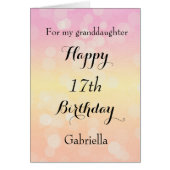 pastei Bokeh 17e verjaardag (Voorkant)