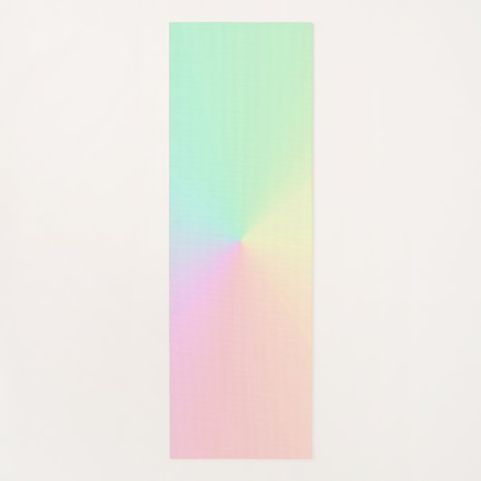 Pasteien esthetisch gedempt gradiënt ombre regenbo yogamat (Voorkant)