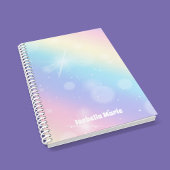 pasteien Regenboog Sparkle Girly Monogram Kinder Notitieboek