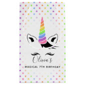  pasteien Unicorn Birthday Party Klein Cadeauzakje (Achterkant)