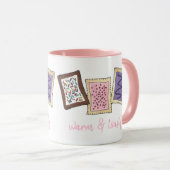 Pasteien voor broodroosters met warme en giftige o mok (Voorkant rechts)