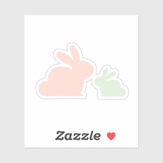 pasteimam en Babie konijn voor paasdag Sticker (Vel)