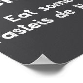 Pasteis De Nata Rtuguese Quote Funny Rtugal Food R Poster (Hoek)