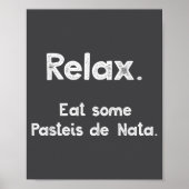 Pasteis De Nata Rtuguese Quote Funny Rtugal Food R Poster (Voorkant)