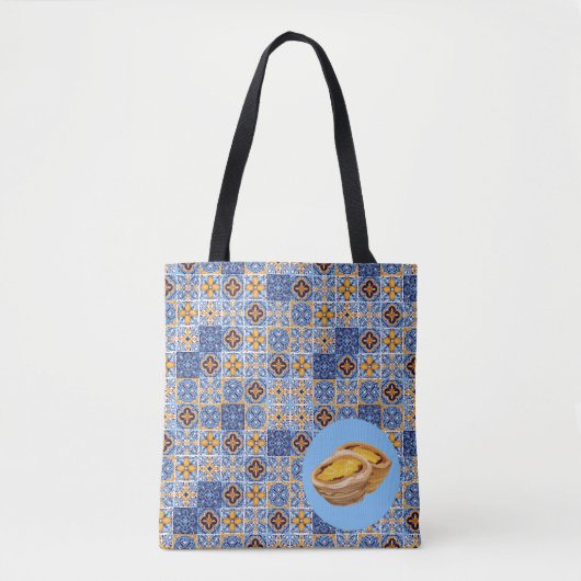 Pasteis de Nata Tegels Tote Bag (Voorkant)