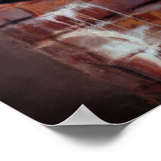 Pastel 1980's Man Mullet Boombox Poster (Hoek)