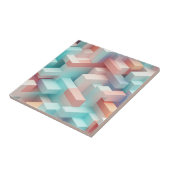 Pastel 3D Abstracte Tegel Tegeltje (Zijkant)