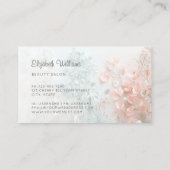 Pastel 3D Boho Bloemen Visitekaartje (Achterkant)