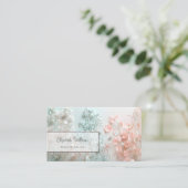 Pastel 3D Boho Bloemen Visitekaartje (Staand voorkant)