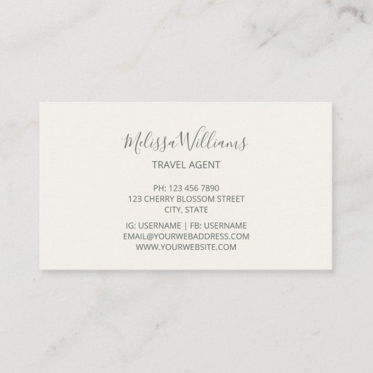 Pastel 3D Rozen Logo Visitekaartje (Achterkant)