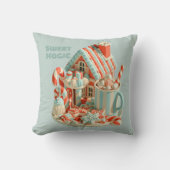 Pastel 3D Snoep Huis Zoete Magie Kussen (Voorkant)