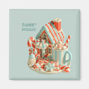 Pastel 3D Snoep Huis Zoete Magie Magneet