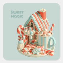 Pastel 3D Snoep Huis Zoete Magie