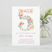 Pastel 5th Birthday nodigt Alfresco uit Kaart (Staand voorkant)