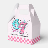 Pastel 67 Six Seven Girl Birthday Party Bedankdoosjes (Voorkant Zijde)