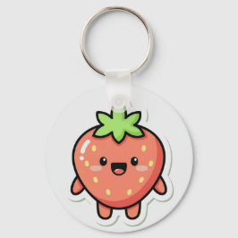 Pastel Aardbei Aesthetic Sticker – Cute Fruit I Sleutelhanger