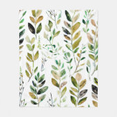Pastel aarde Toon bladeren Fleece Deken (Voorkant)
