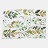 Pastel aardetinten bladeren theedoek (Horizontaal)