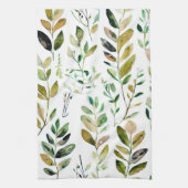 Pastel aardetinten bladeren theedoek (Verticaal)