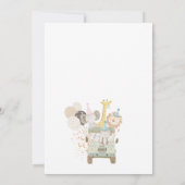 Pastel aardse safari wild een 1e verjaardag kaart (Achterkant)