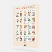 Pastel ABC Dierenposter voor Kinderen Acryl Bord (Hoek)