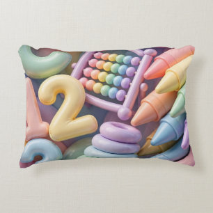 Pastel ABC Leerbom - Geïnflate 3D Educatieve Accent Kussen