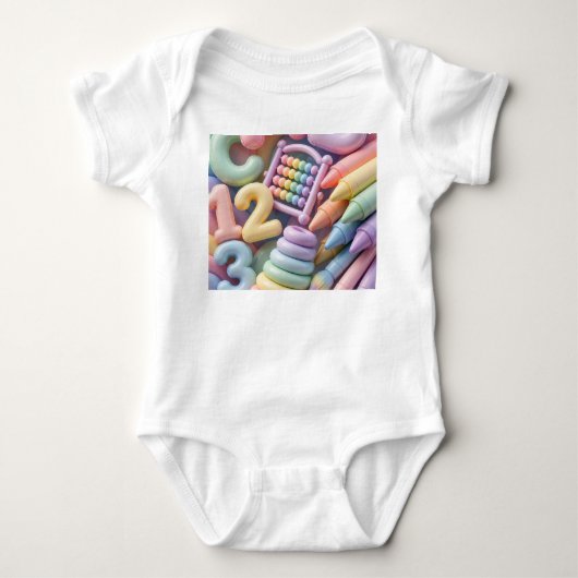 Pastel ABC Leerbom - Geïnflate 3D Romper (Voorkant)