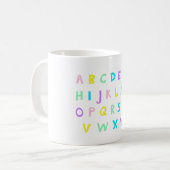 Pastel ABC's Koffiemok (Voorkant links)