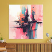 Pastel Abstract 1 Canvas Afdruk (Insitu (Woonkamer))