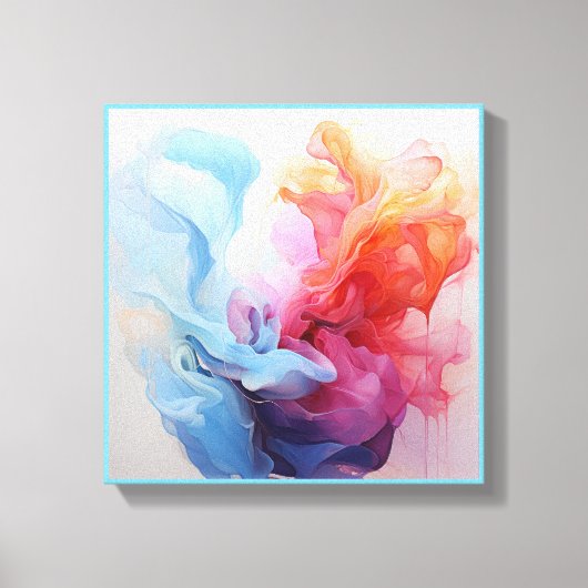 Pastel abstract 2 van 4 canvas afdruk (Voorkant)