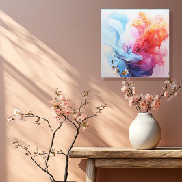 Pastel abstract 2 van 4 canvas afdruk